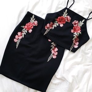 Floral Matching Skirt Set